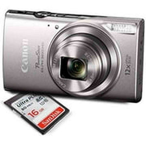 Canon PowerShot ELPH 360 HS Silver Digital Camera w/ 16 GB SD CARD - Used Canon