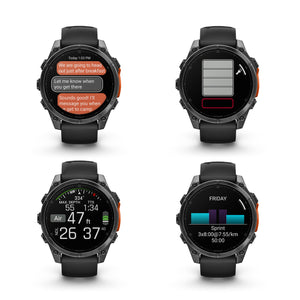 fenix 8 – 47 mm, AMOLED, Slate Gray with Black Silicone Band Garmin