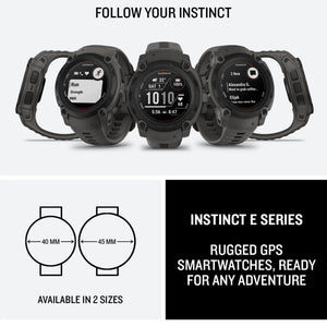 Garmin Instinct E 40mm Outdoor GPS Smartwatch 14 Days of Battery Life, Charcoal Garmin