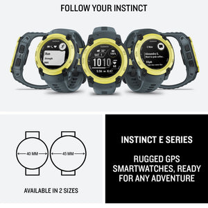 Garmin Instinct E 40mm, Outdoor GPS Smartwatch Electric Lime/Twilight