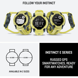 Garmin Instinct E 45mm Outdoor GPS Smartwatch 16 Days Battery Life Electric Lime Garmin
