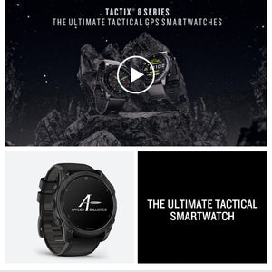Garmin tactix 8 51mm, AMOLED Display, Premium Tactical GPS Smartwatch, Includes Applied Ballistics Ultralight Solver Garmin
