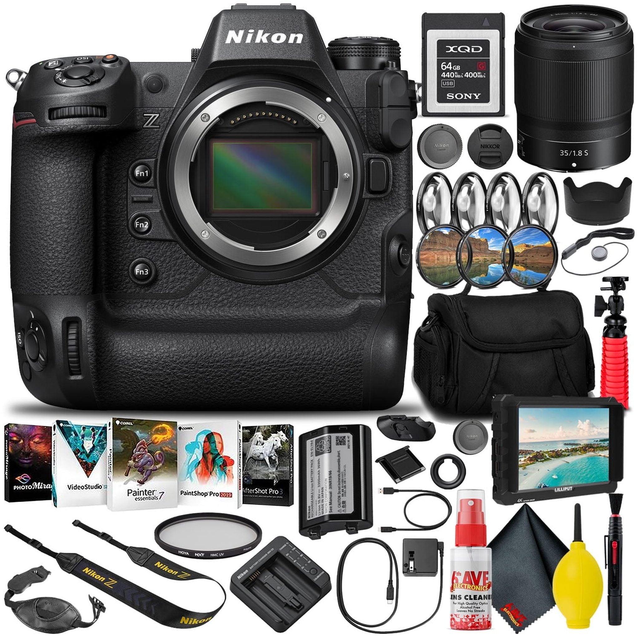 Nikon Z9 Mirrorless Camera 1669 with 35mm Lens + 64GB XQD Card INTL