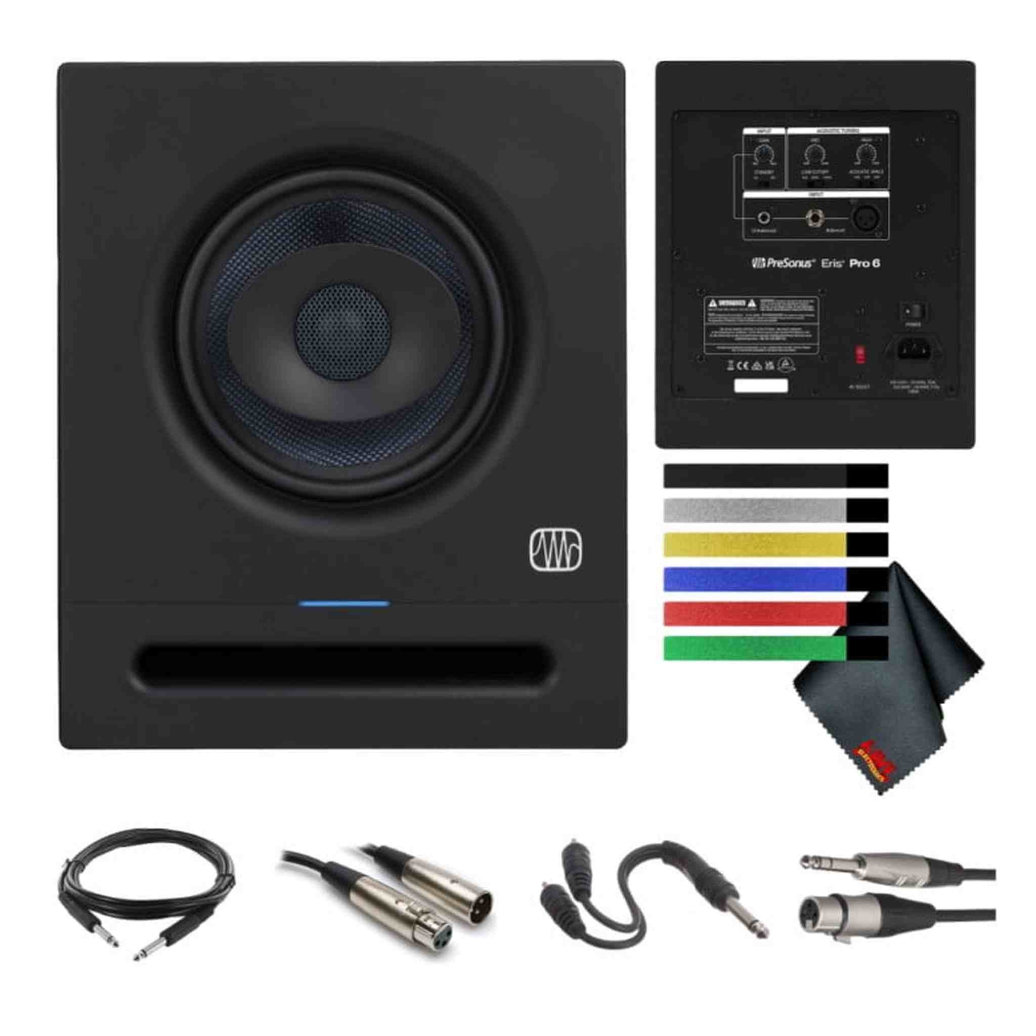 PreSonus Eris Pro 6 2-Way Biamped, Active, 6.5-inch Coaxial Studio Monitor PreSonus