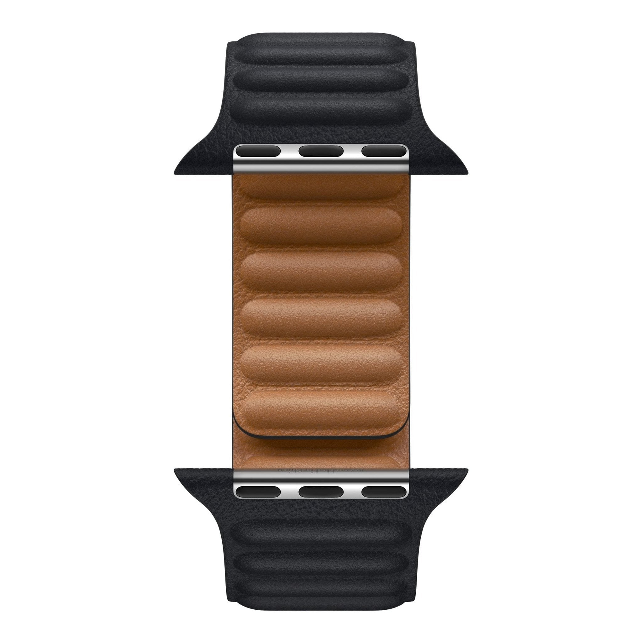 Apple Watch Band - Leather Link - 45mm - Midnight - Small/Medium Apple