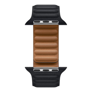 Apple Watch Band - Leather Link - 45mm - Midnight - Small/Medium Apple