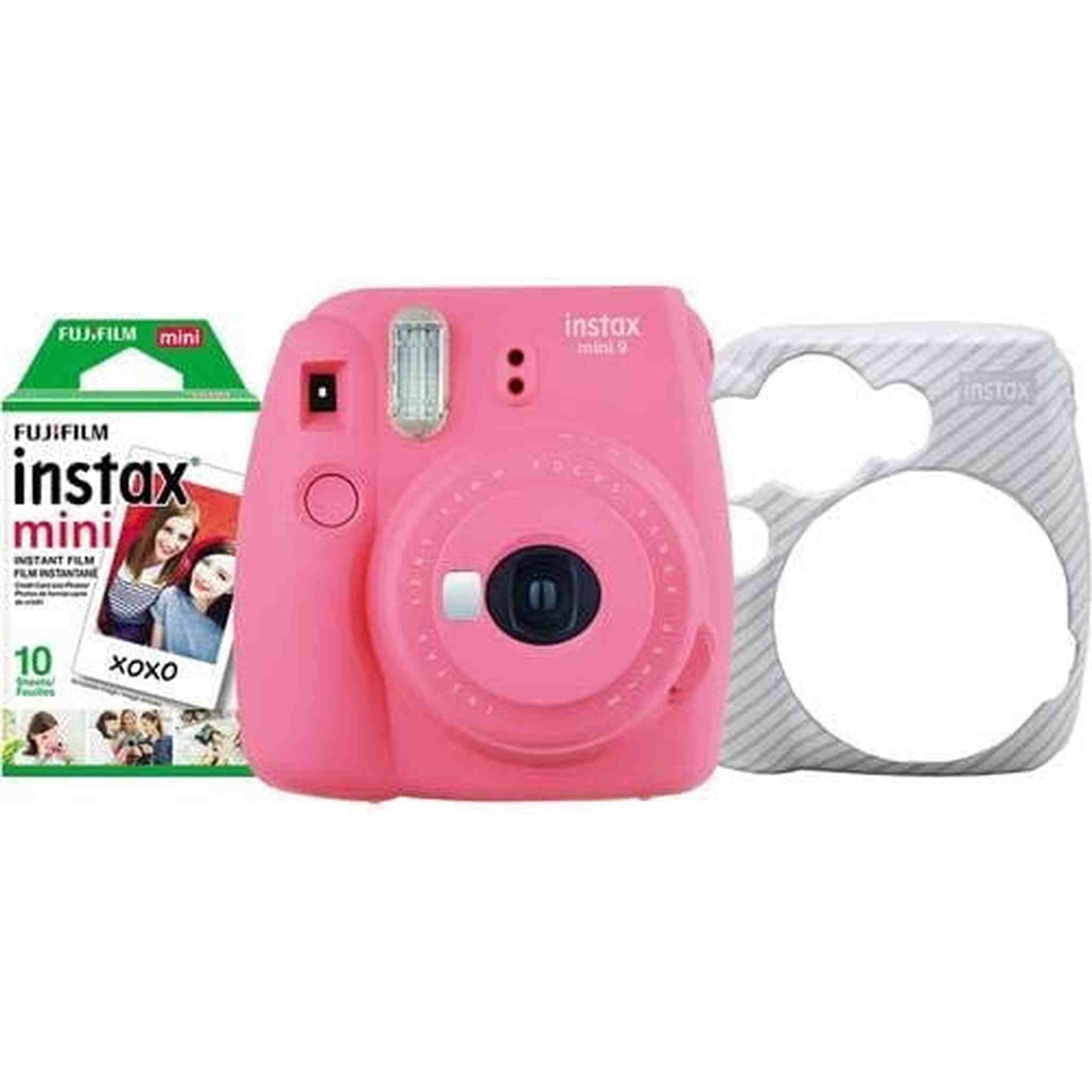 Fujifilm Instax Mini 9 Instant Film Camera Holiday Bundle - Flamingo Pink Fujifilm