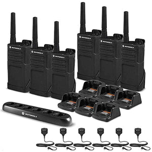 6 x Motorola RMM2050 On-Site 2-Way Radio RMM2050 - 6 Pack With Mics Bundle Motorola Solutions