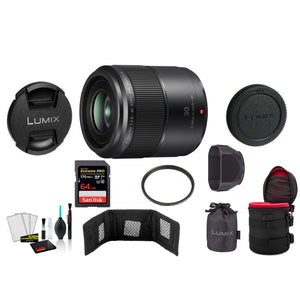 Panasonic Lumix G Macro 30mm f/2.8 ASPH. MEGA O.I.S. Lens with Memory Card International Model Panasonic