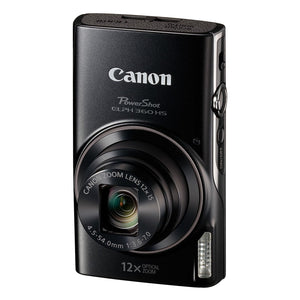 Canon PowerShot ELPH 360 Digital Camera w/ 12x Optical Zoom and Image Stabilization - Wi-Fi & NFC Enabled Black - Reconditioned Canon