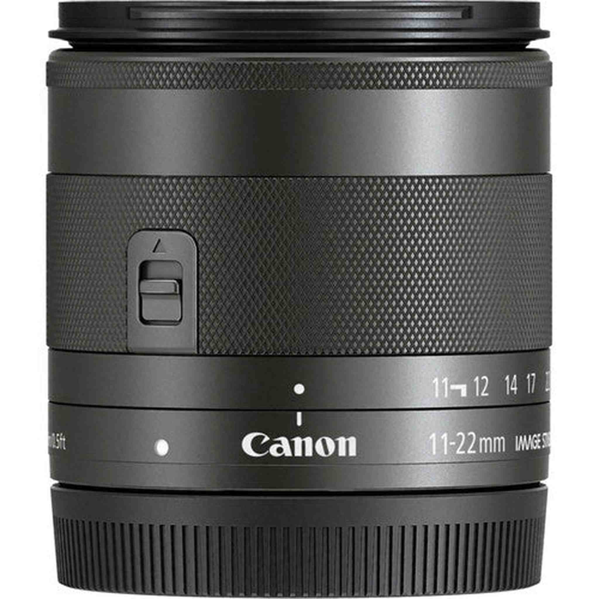 Canon EF-M 11-22mm f/4-5.6 IS STM Lens International Model with Cleaning Kit and Filter Kits Bundle Canon