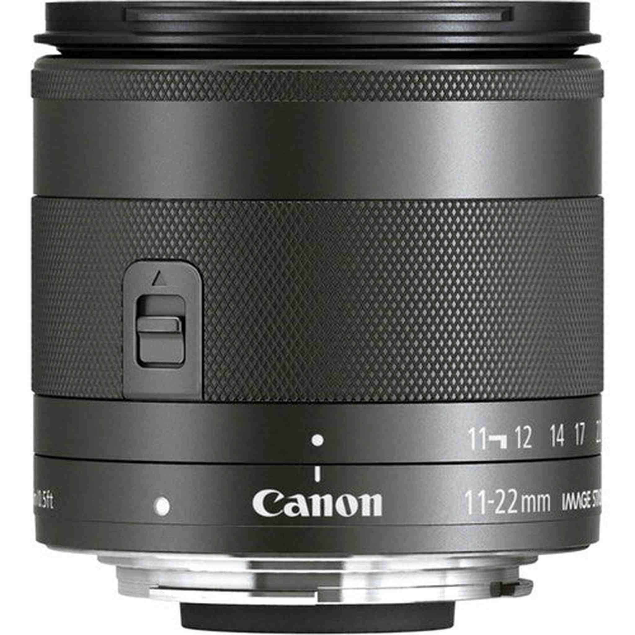 Canon EF-M 11-22mm f/4-5.6 IS STM Lens International Model with Cleaning Kit and Filter Kits Bundle Canon