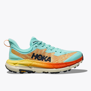 Hoka Mafate Speed 4 Trail Running Shoes Women Turquoise, Papaya Royal Teal, 6 Hoka