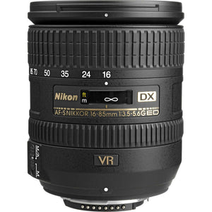 Nikon AF-S DX NIKKOR 16-85mm f/3.5-5.6G ED VR Lens 2178 + Filter Kit + Cap Keeper - Bundle Nikon