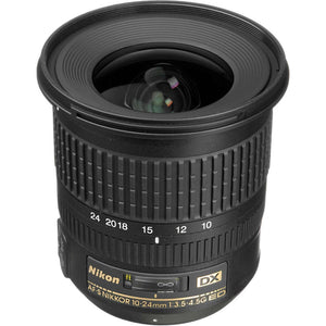 Nikon AF-S DX 10-24mm f/3.5-4.5G ED Lens 2181 Intl Model Bundle - Reconditioned Nikon