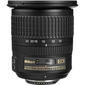 Nikon AF-S DX 10-24mm f/3.5-4.5G ED Lens 2181 Intl Model Bundle - Reconditioned Nikon