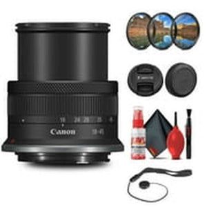 Canon RF-S 18-45mm f/4.5-6.3 IS STM Lens with 64GB Extreme Pro Card + More Canon