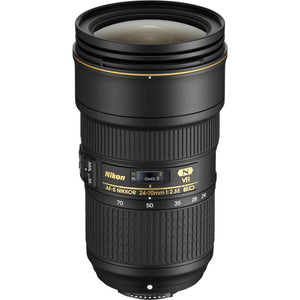 Nikon - AF-S NIKKOR 24-70mm f/2.8E ED VR Wide-Angle Zoom Lens 20052 + 64GB Card - Bundle Nikon