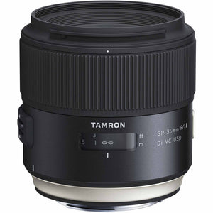 Tamron SP 35mm f/1.8 Di VC USD Lens for Nikon F with Bundle Includes: Vivtar Padded Lens Case, 3PC Filter Kit + More Tamron