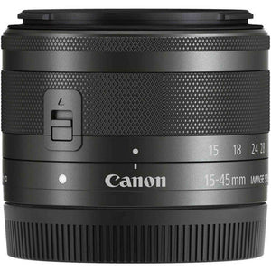 Canon EF-M 15-45mm f/3.5-6.3 IS STM Zoom Lens Graphite 0572C002 - Bundle Canon