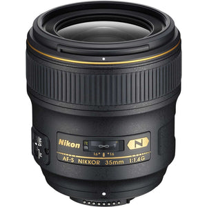 Nikon AF-S 35mm f/1.4G Wide-Angle Prime Lens 2198 Intl Model Bundle Nikon