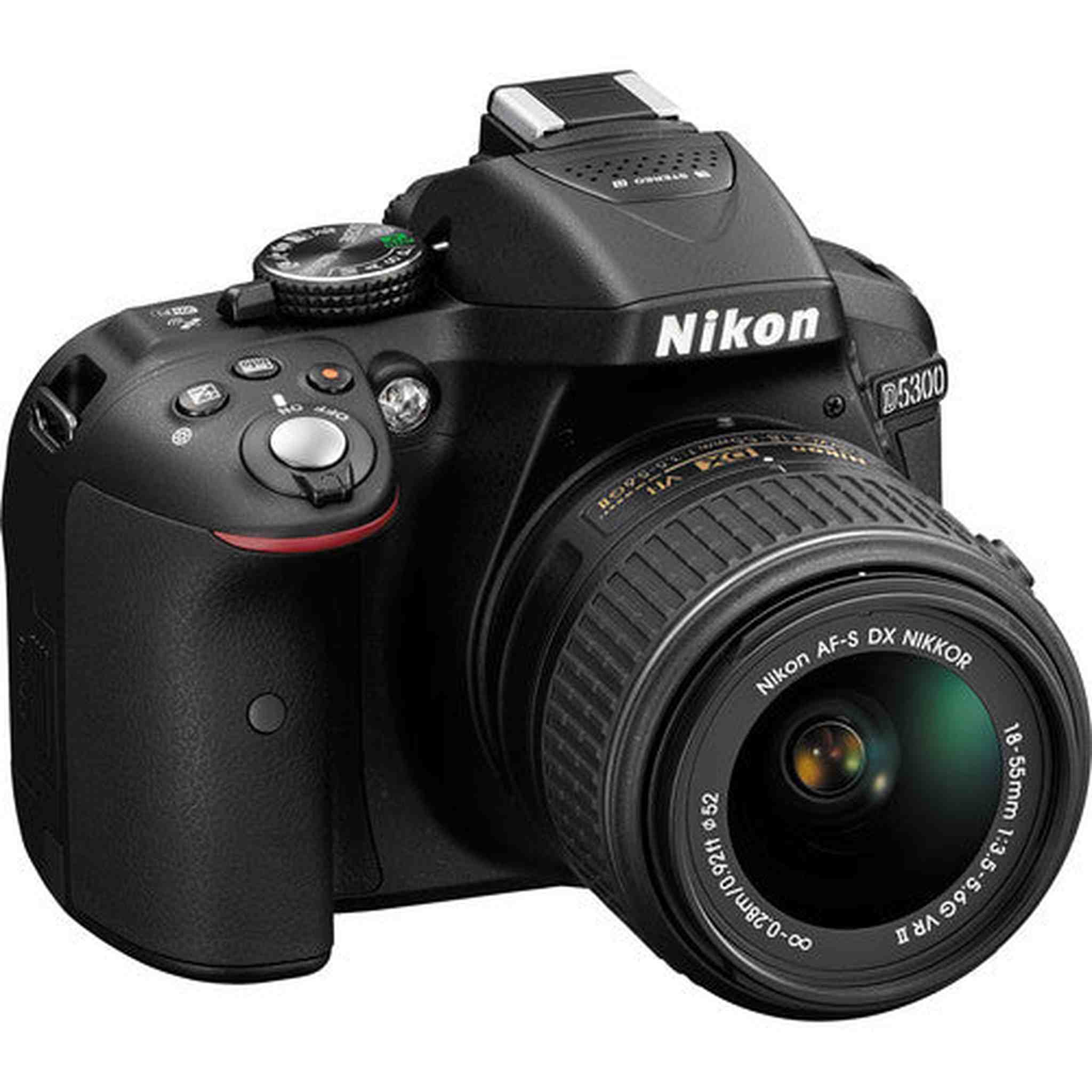 Nikon D5300 DSLR Camera w/ AF-P 18-55mm Lens Bundle � 32GB SD Card Nikon