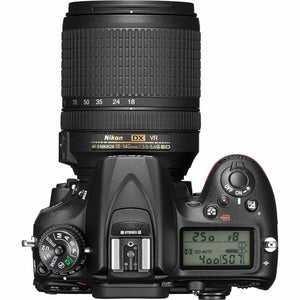 Nikon D7200 Digital Camera with 18-140mm VR Lens 1555 + 64GB Card + Bag Intl - Reconditioned Nikon