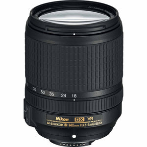 Nikon D5600 Digital Camera with 18-140mm Lens 1577 + 64GB SD Card + Bag Intl - Reconditioned Nikon