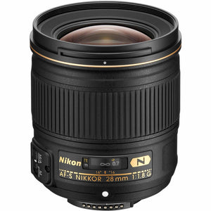 Nikon AF-S 28mm f/1.8G Wide-Angle Prime Lens 2203 Intl Model Bundle - Reconditioned Nikon