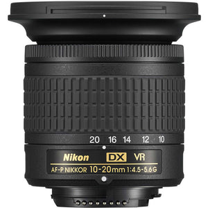 Nikon AF-P DX 10-20mm f/4.5-5.6G VR Lens 20067 Intl Model Bundle