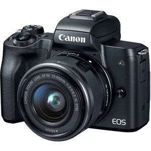 Canon EOS M50 Mirrorless Camera W/ 15-45mm Lens Black 2680C011 - Pro Bundle Canon Intl.