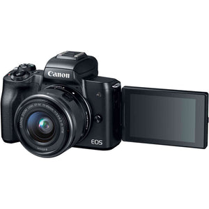 Canon EOS M50 Mirrorless Camera W/ 15-45mm Lens Black 2680C011 - Pro Bundle Canon Intl.