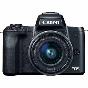 Canon EOS M50 Mirrorless Camera W/ 15-45mm Lens Black 2680C011 - Pro Bundle Canon Intl.
