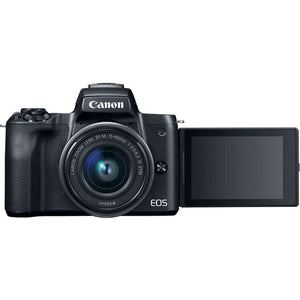 Canon EOS M50 Mirrorless Camera W/ 15-45mm Lens Black 2680C011 - Basic Bundle Canon