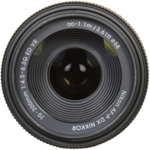 Nikon AF-P DX 70-300mm f/4.5-6.3G ED VR Lens 20062 Intl Model Bundle Nikon