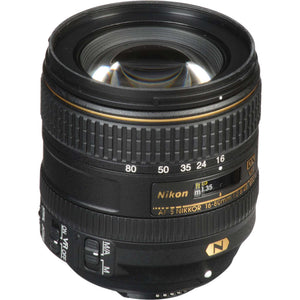 Nikon AF-S DX NIKKOR 16-80mm f/2.8-4E ED VR Lens 20055 + 64GB Memory Card - Bundle Nikon