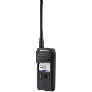 Motorola DTR700 900 MHz Digital 2-Way Radio 50 Channels + 2 x HKLN4606 Remote Speaker Mic 2-Pack Motorola Solutions