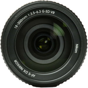 Nikon AF-S DX NIKKOR 18-300mm f/3.5-6.3G ED VR Lens 2216 + 64GB Memory Card - Bundle Nikon