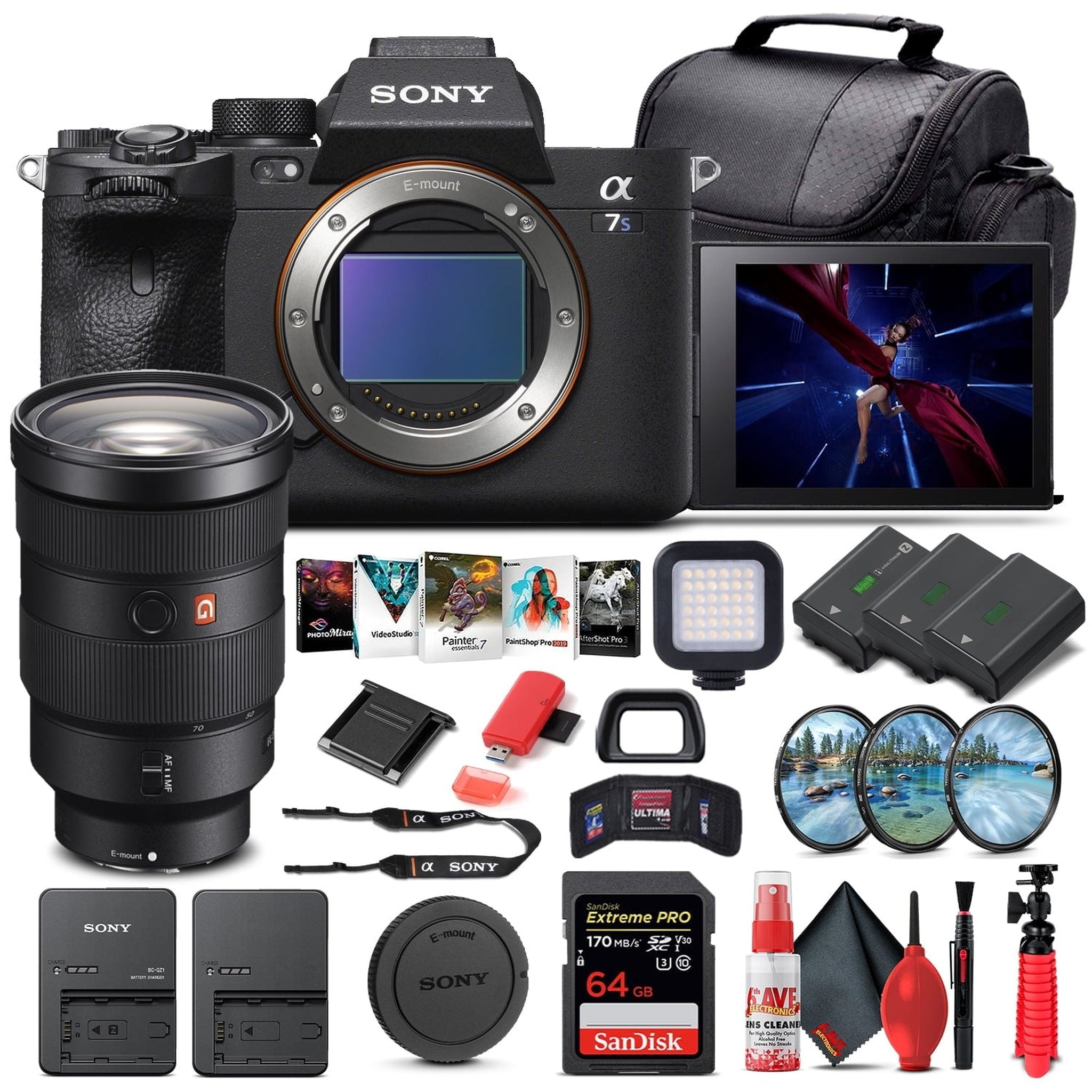 Sony Alpha a7S III Mirrorless Camera W/ Sony FE 24-70mm Lens - Advanced Bundle Sony