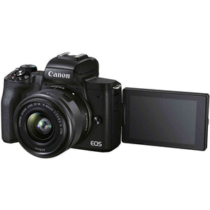 Canon EOS M50 Mark II Mirrorless Camera W/ 15-45mm Lens + 64GB Card + More - Reconditioned