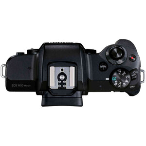 Canon EOS M50 Mark II Mirrorless Camera W/ 15-45mm Lens + 64GB Card + More - Reconditioned