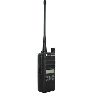 Motorola CP100D Analog UHF Portable Two Way Radio With Display and Limited Keypad, - 4 Pack With Mic Bundle Motorola Solutions