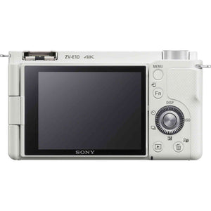 Sony ZV-E10 Mirrorless Camera w/ 16-50mm Lens White + Extra Battery + Software Sony