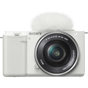 Sony ZV-E10 Mirrorless Camera w/ 16-50mm Lens White + Extra Battery + Software Sony