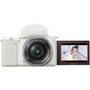 Sony ZV-E10 Mirrorless Camera w/ 16-50mm Lens White + Extra Battery + Software Sony