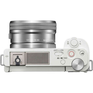 Sony ZV-E10 Mirrorless Camera w/ 16-50mm Lens White + Extra Battery + Software Sony