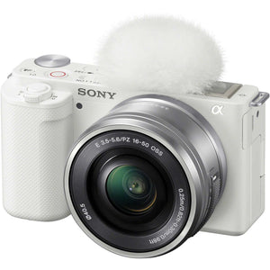 Sony ZV-E10 Mirrorless Camera w/ 16-50mm Lens White + Extra Battery + Software Sony