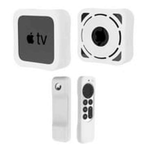 Silicone Case for Apple TV 4K Remote Control & Set-top Box case - White 6Ave
