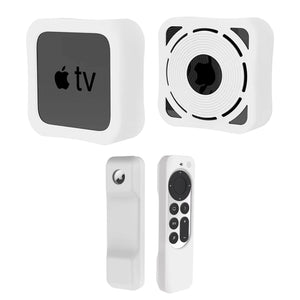 Silicone Case for Apple TV 4K Remote Control & Set-top Box case - White 6Ave