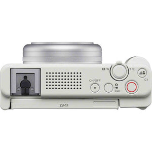 Sony ZV-1F Vlogging Camera White ZV1F/W + Filter Kit + 64GB Card + Card Reader Sony